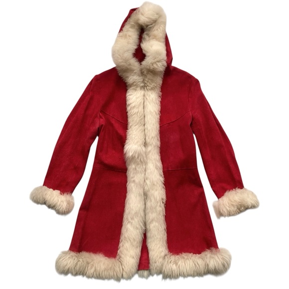 Vintage Jackets & Blazers - Vintage 1970s Red Suede Penny Lane Coat 🐺